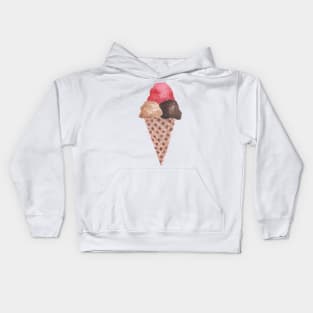 Ice cream cone Kids Hoodie